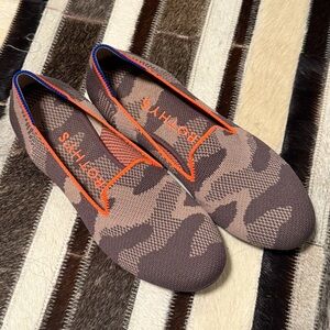 Rothy's Mink Camo Slip On Round Toe Loafers Flat Taupe Brown 6.5